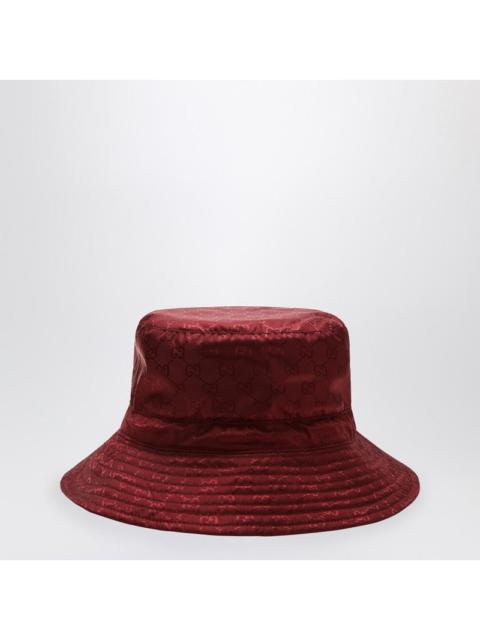 GUCCI Gucci Reversible Burgundy Nylon Gg Hat Women