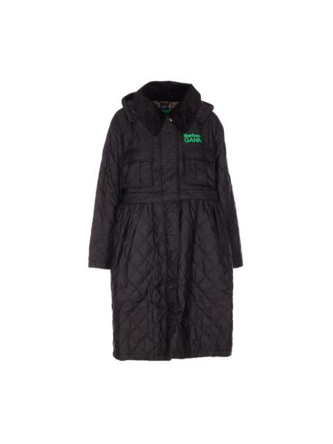 Other Designers Barbour X Ganni Women Peplum Quilted Long Jacket