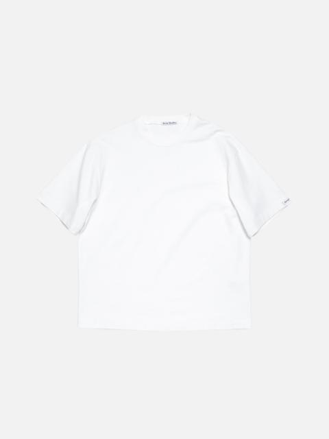 Acne Studios Satin logo t-shirt - relaxed - Optic White