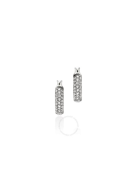 John Hardy - John Hardy Essential Hoop Earring, Sterling Silver, Diamonds, 13MM - EBP987002DI