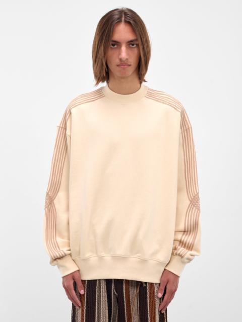 Song for the Mute Ivory Applique Gym Crewneck Pullover