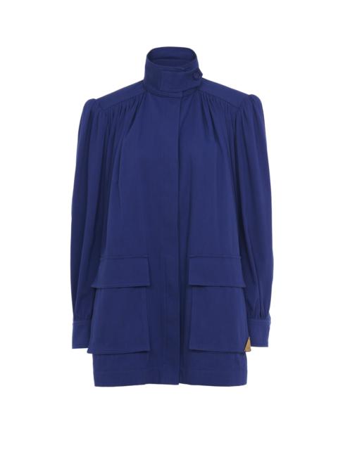 Chloé HIGH-NECK UTILITARIAN JACKET IN COTTON CANVAS