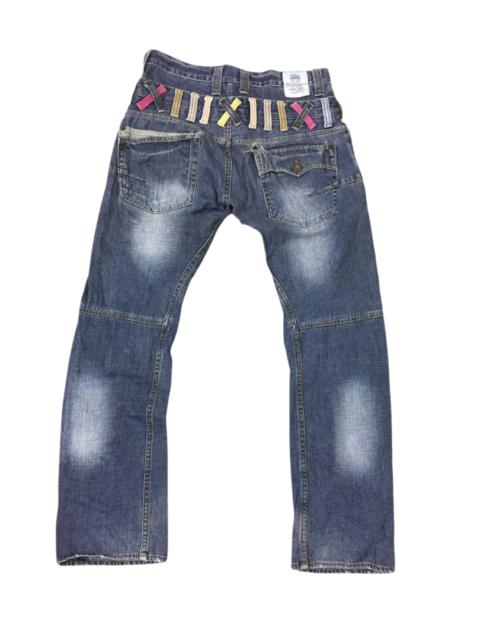 Other Designers Distressed Denim - Dominate Handcrafted Jeans Double Waist Distressed Denim