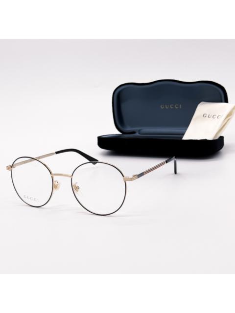 GUCCI NEW GUCCI GG0839OK 001 ROUND BLACK/GOLD EYEGLASSES GUCCI