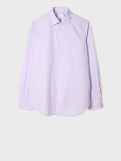 Paul Smith Tailored-Fit Pale Lilac Cotton-Poplin Shirt