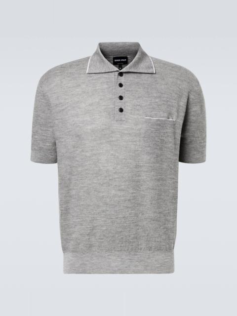 GIORGIO ARMANI Cashmere and silk polo shirt