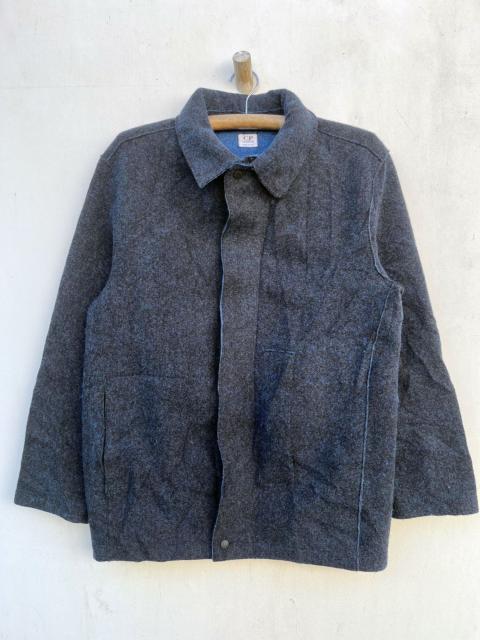 C.P. Company CP Company Snap Button Zipper Collared Wool Coat Jacket