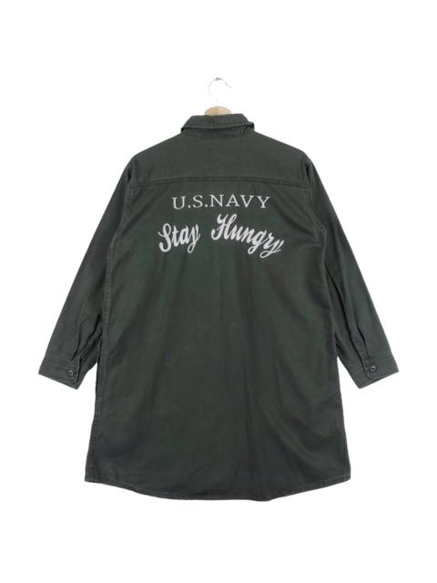 Other Designers Military - Us Navy Army Buttons Stay Hungry Shirt