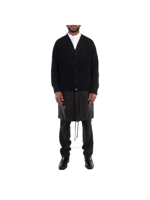 Burberry Burberry Perren Contrast Nylon Panel Wool Cashmere Cardigan