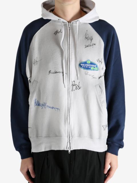 BALENCIAGA BALENCIAGA - Men Raglan Oversized Zip-Up Hoodie