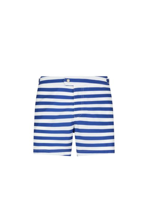 TOM FORD WIDE STRIPE PRINT NYLON SWIM SHORT