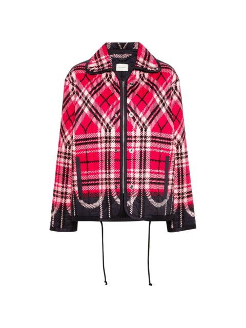 plaid-check print jacket