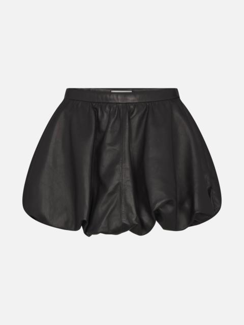 FRAME The Leather Bubble Skirt