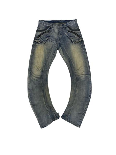 Other Designers PPFM Denim Pant Curve Design Rare Design