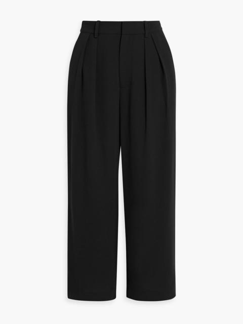 Alice + Olivia Pompey cropped crepe wide-leg pants