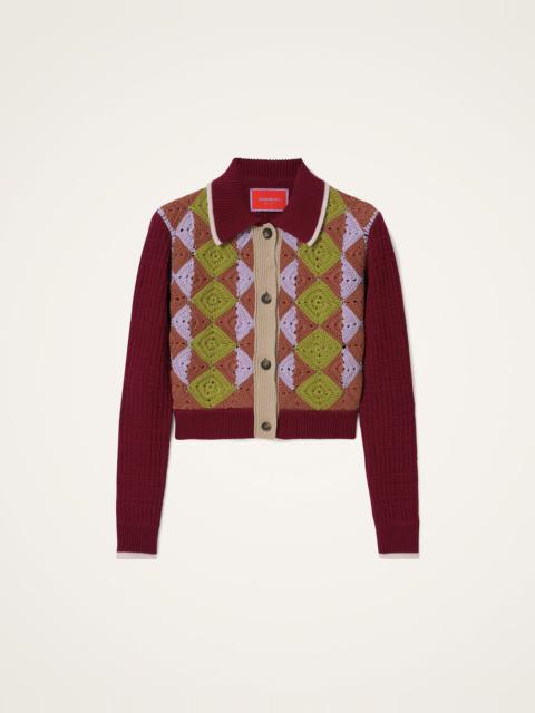 La DoubleJ Crochet Mini Cardigan