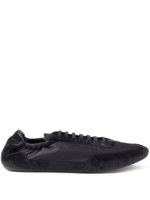 Prada Prada Men Collapse Re-Nylon And Suede Elasticized Sneakers