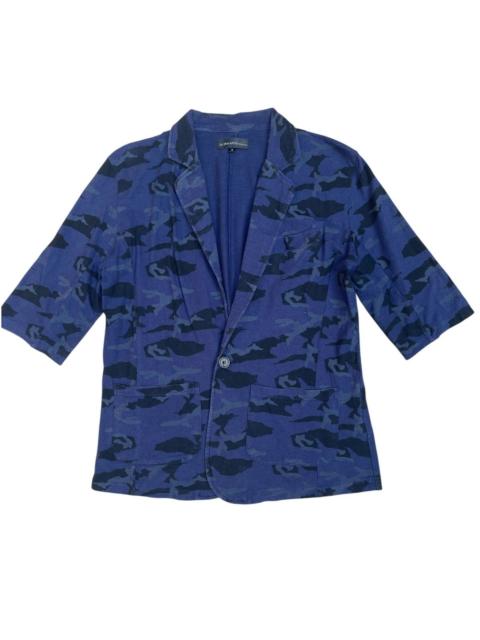Other Designers in the attic Blue Camo Shirt Single Button