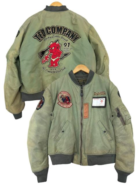 Other Designers Vtg USAF Tedman Ted Company MA1 Sunfaded Baggy Bomber Jacket