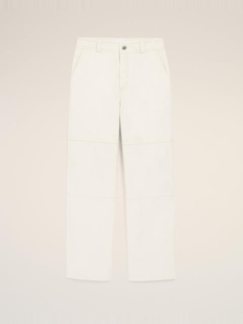 AMI Paris WHITE COTTON WORKER TROUSERS