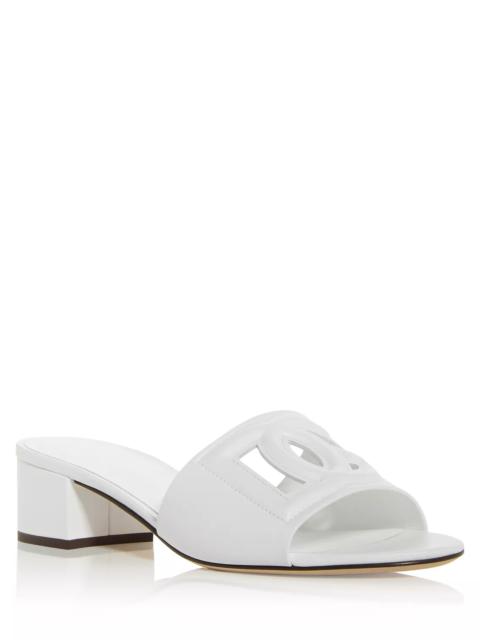 Dolce & Gabbana Women's Block Heel Slide Sandals