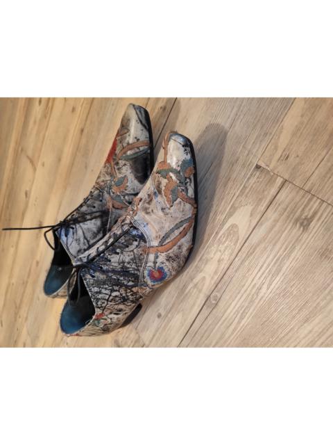 Other Designers Gianni Barbato - Floral embroidered derbies. Like DIOR or Saint Laurent