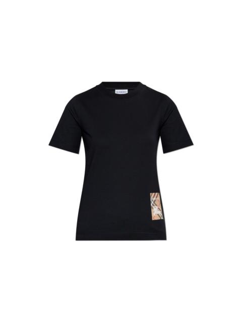 Burberry BURBERRY Black Cotton T-Shirt New & Authentic (Women's size: