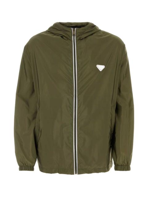 Prada Men Army Green Re-Nylon Windbreaker