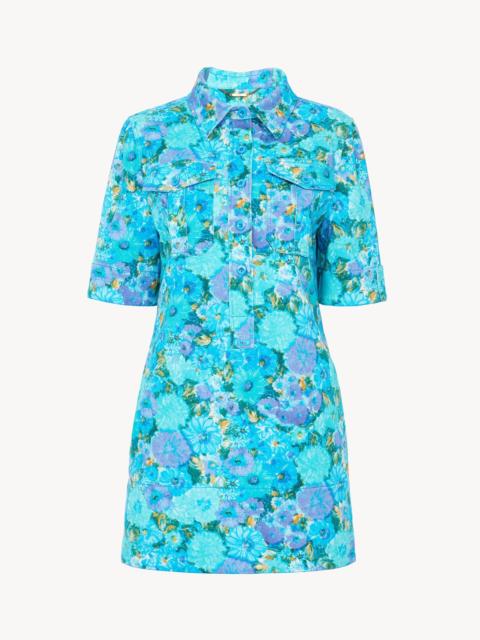 Chloé MINI POLO DRESS IN COTTON DRILL