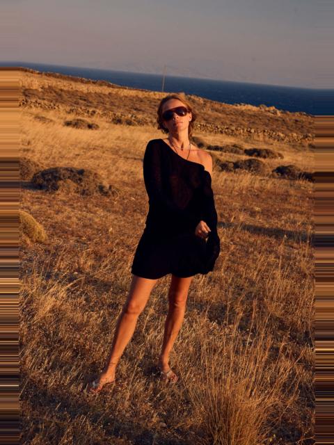 SPRWMN BLACK RIB JANE SKIRT