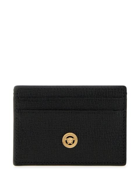 VERSACE Black leather Medusa Biggie card holder