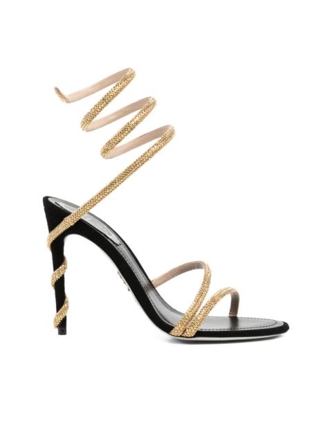 RENE CAOVILLA 110mm crystal-embellished spiral sandals