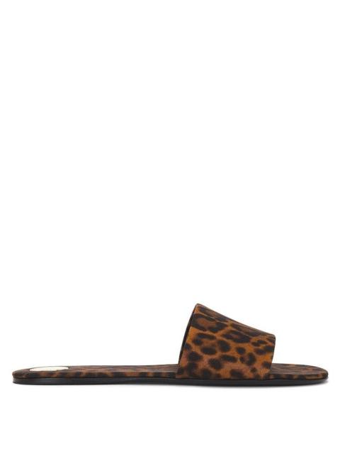 SAINT LAURENT Saint Laurent Leopard Grosgrain Carlyle Slides