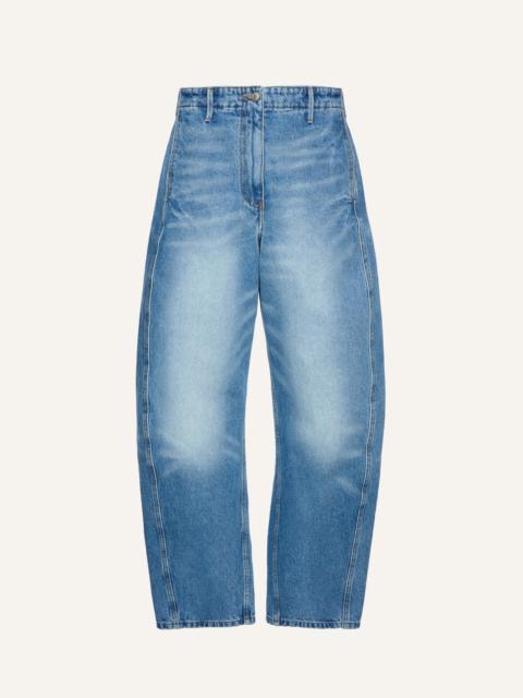 MAGDA BUTRYM Wide-leg faded denim trousers in dark blue