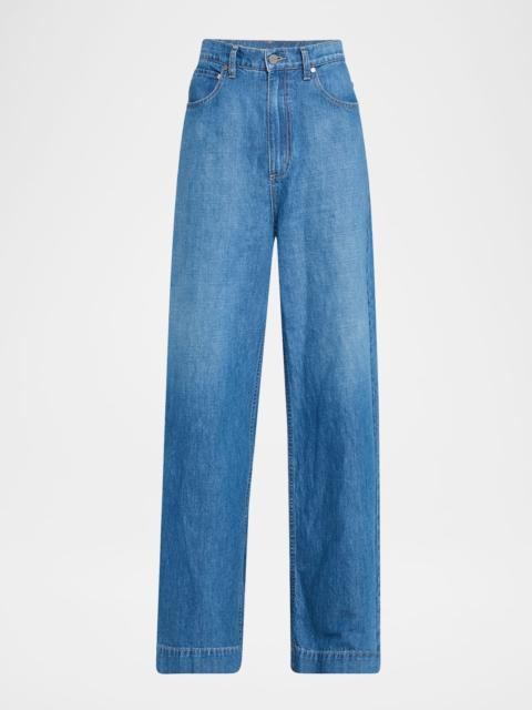 TWP McDougal St Wide-Leg Denim Pants