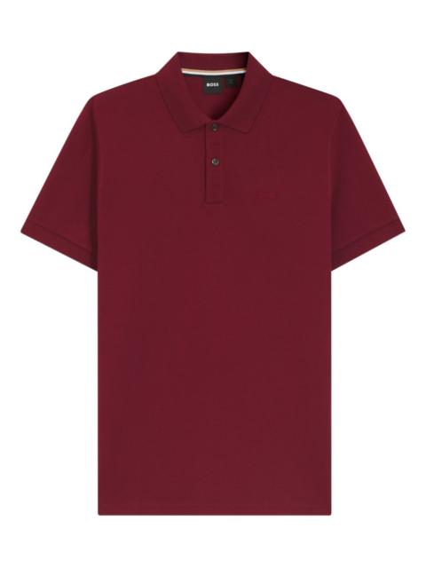 BOSS logo-embroidered polo shirt