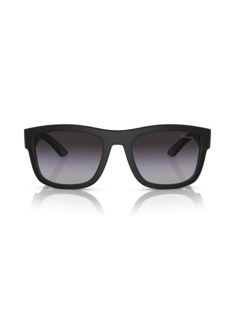 Prada Prada Linea Rossa 56mm Pillow Sunglasses in Matte Black at Nordstrom