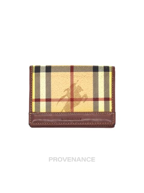 Burberry Burberry Pocket Organizer Wallet - Haymarket Check Brown