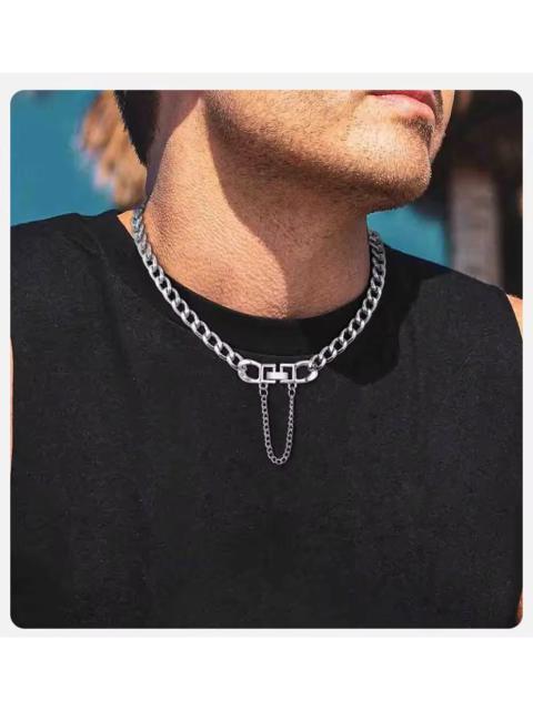 Streetwear - Simple Cuban Chain Necklace with Tassel,