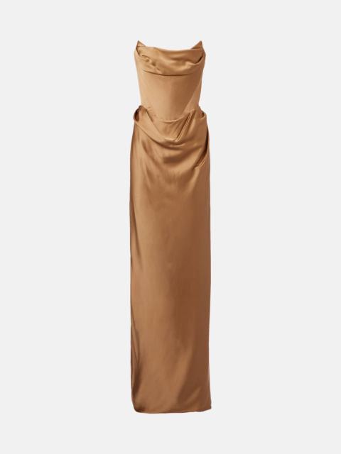 Vivienne Westwood Galaxyno strapless satin corset gown