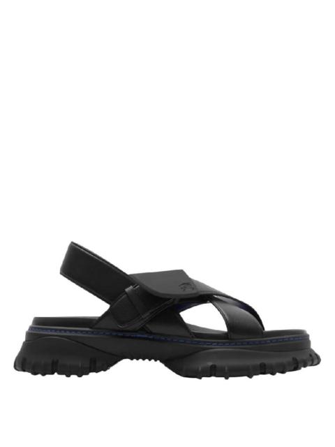Burberry Burberry Pebbled Leather Sandals