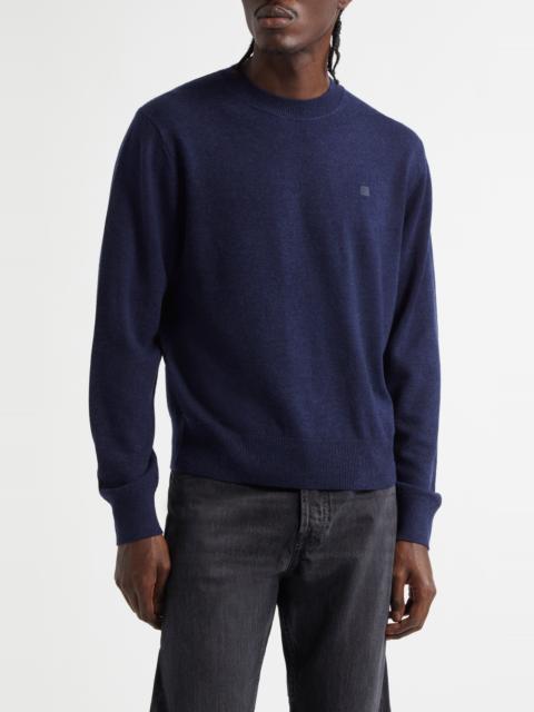 Acne Studios Acne Studios Wool & Yak Hair Sweater in Navy Melange at Nordstrom