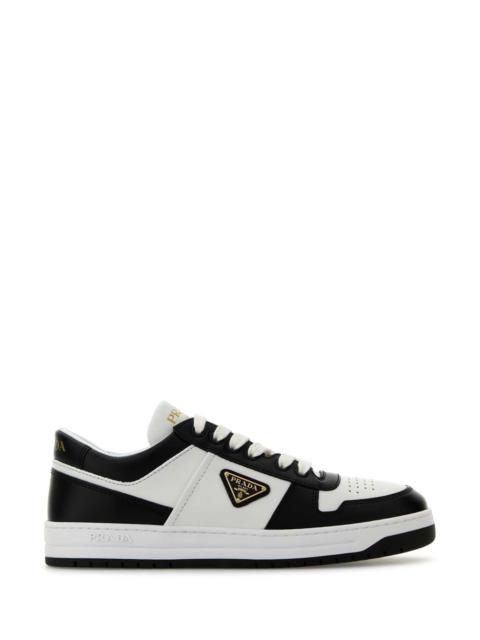 Prada Prada Women Two-Tone Leather Downtown Sneakers
