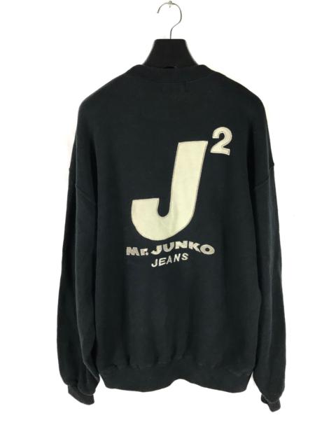 Other Designers Japanese Brand - MR.JUNKO JEANS BIG LOGO BLACK SWEATSHIRT