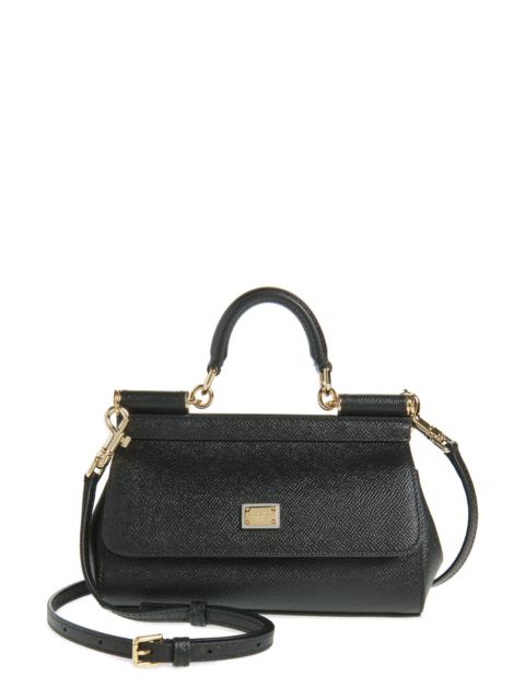 Dolce & Gabbana Dolce&Gabbana Sicily Leather Top Handle Bag in 80999 Nero at Nordstrom