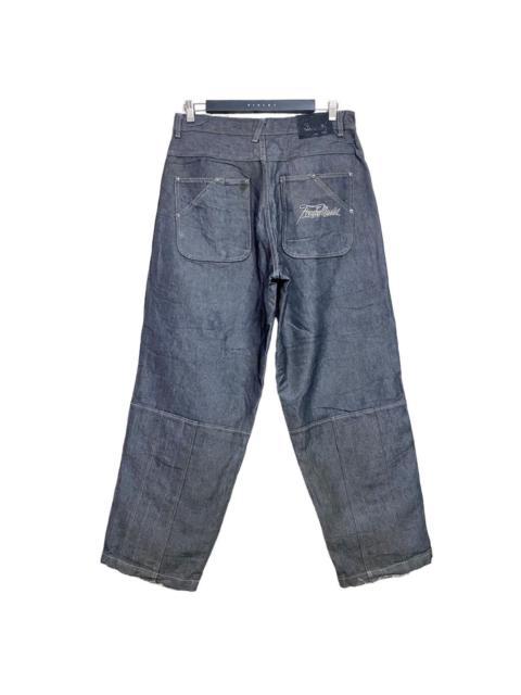 Other Designers Japanese Brand - Vintage FREAKY MASSIVE Denim Cargo Baggy Pants