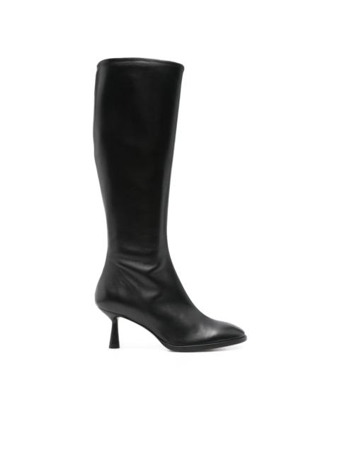60mm leather knee-high boots