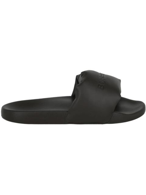 Burberry Burberry Embossed Logo Padded Slide Brown