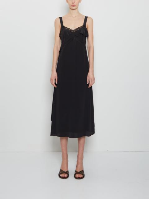 Simone Rocha Silk Blend Bow Sash Slip Dress