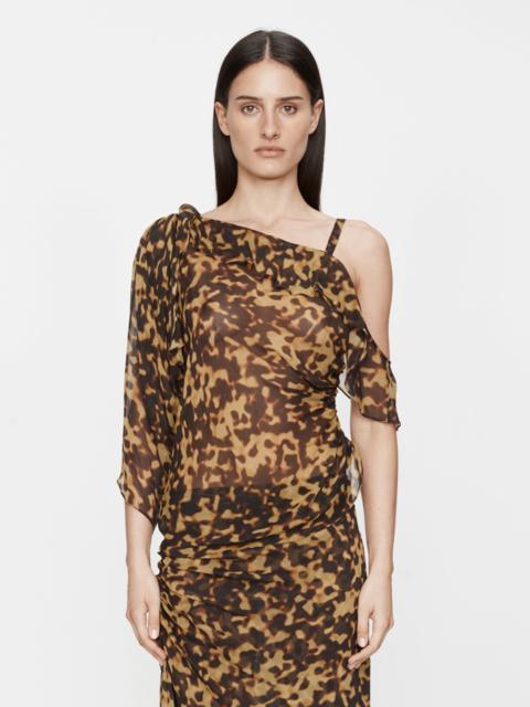 CHRISTOPHER ESBER Roule Trimmed Silk Drape Top